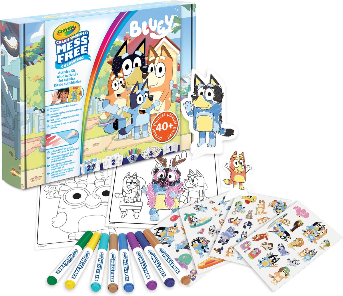 Crayola - color wonder - hobbypakket - bluey vlekvrije cadeauset - voor kinderen
