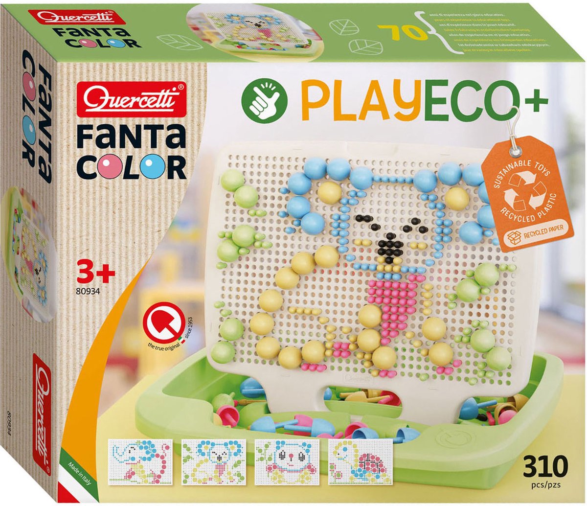 Quercetti fantacolor play eco insteekmozaïek, 310dlg.