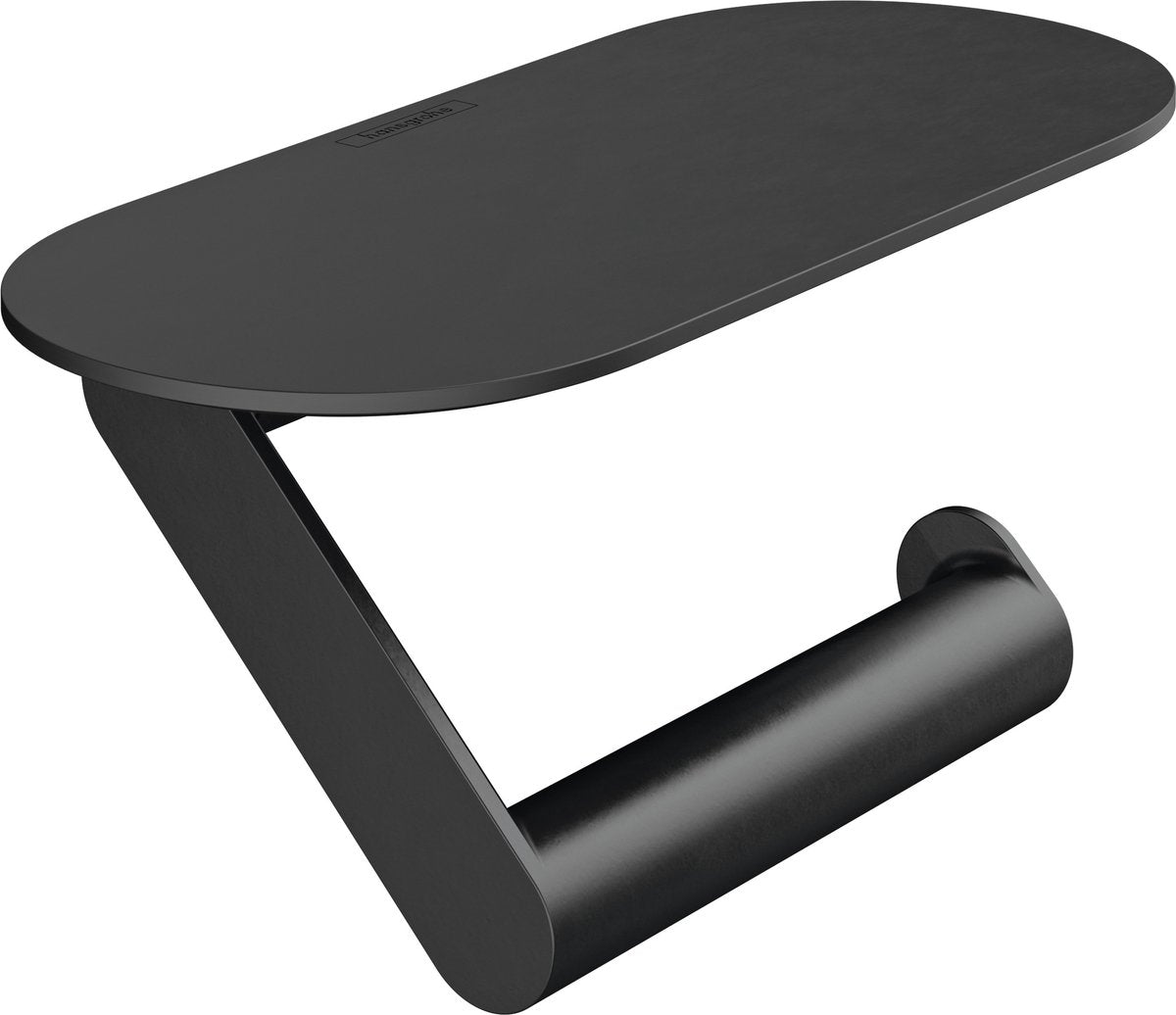 Hansgrohe wallstoris closetrolhouder - 23x9.7x3.4cm - mat zwart