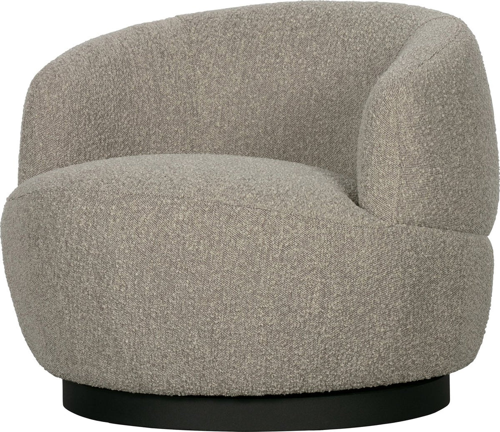 Woood woolly draaifauteuil - schapenvacht - naturel - 71x84x88