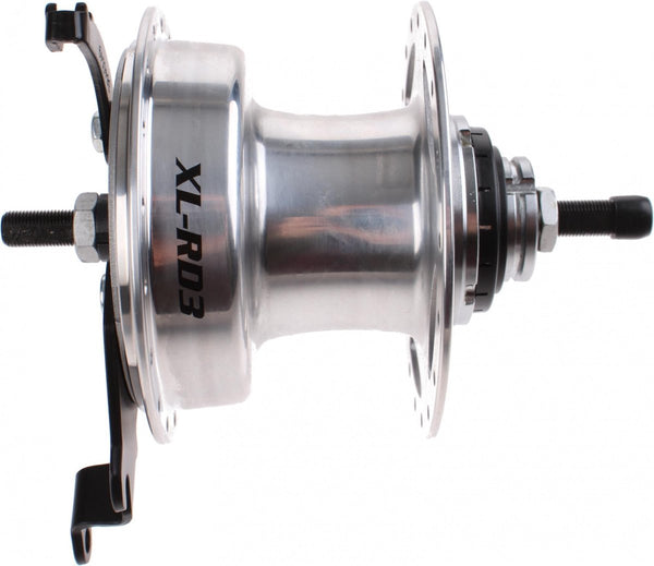 3-speed Sturmey Archer XL-RD3 90mm drum brake hub - 36 hole - silver