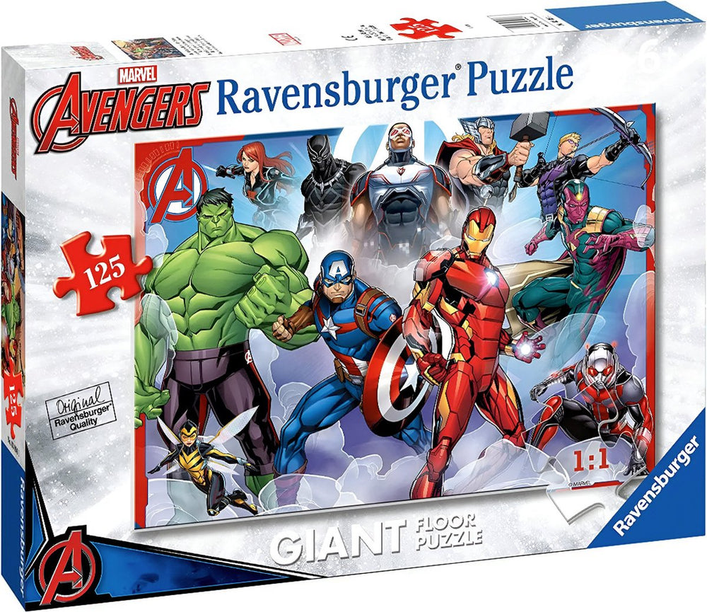 Ravensburger , reuze 125-delige marvel avengers slijtvast kartonnen vloerpuzzel, veelkleurig