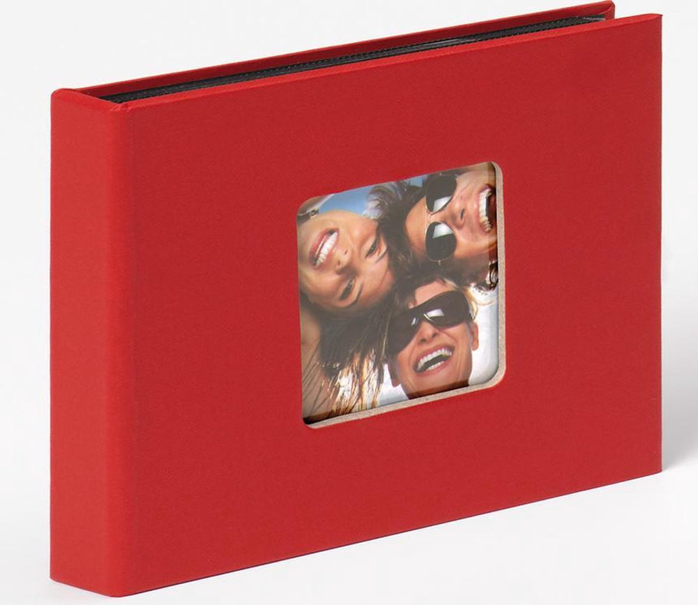 Walther fun - fotoalbum insteek - 36 foto's 10x15 cm - rood - linnenstructuur