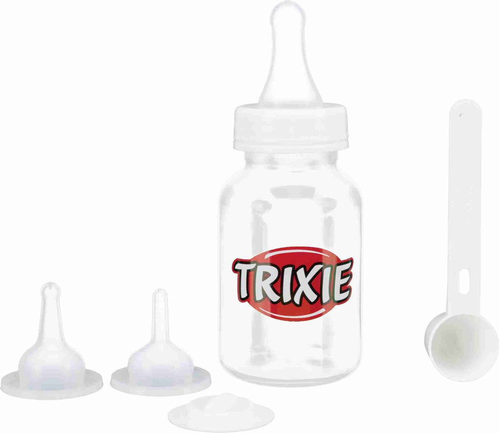 Trixie zoogflessenset - 120ml - 3x siliconen spenen - handvoeding pups en kittens