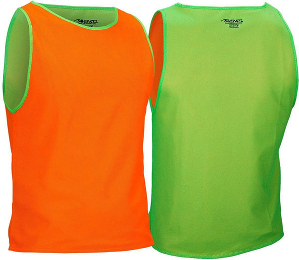 Avento trainingshesje dubbelzijdig - junior - fluorgroen fluororanje one size