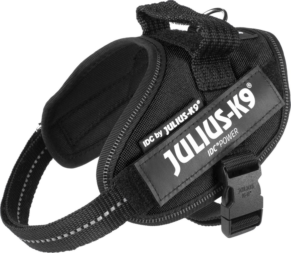 Julius k9 Idc powerharnastuig voor labels zwart