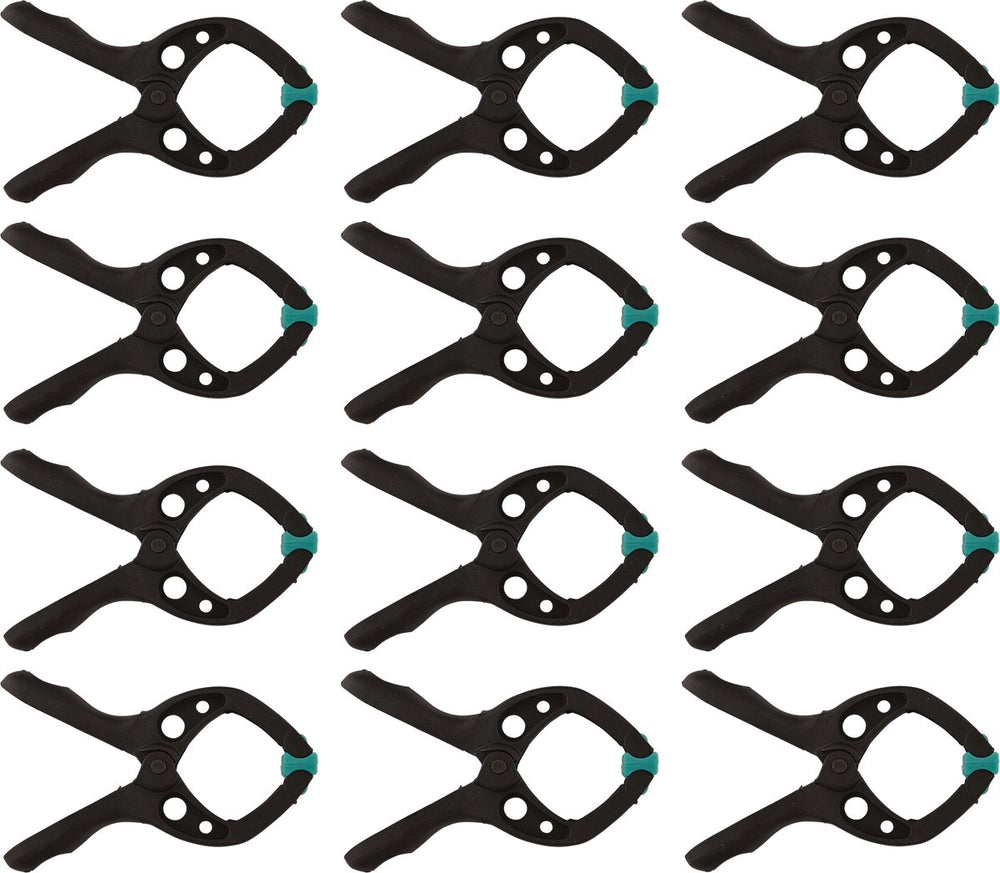 Wolfcraft - 12 veerklemmen mini 30mm - veerklem - zeilklem - marktklem - extra sterk - zeilklemmen - 8653000