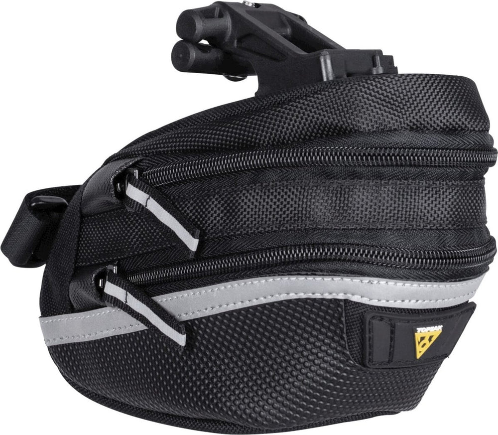 Topeak zadeltas WP II M, Zwart, Waterafstotend, Polyester, Adapter, 1,25L, QuickClick, Reflecterend, 152g