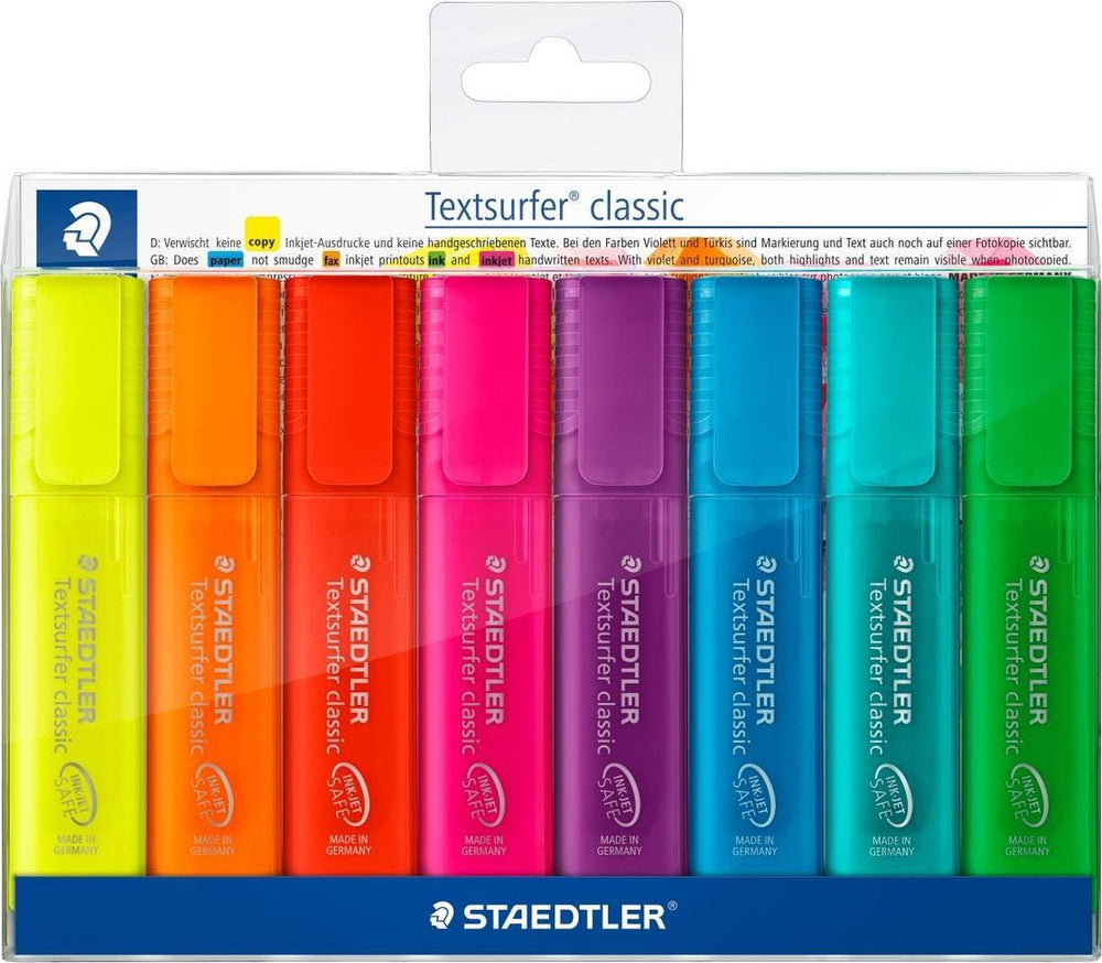 Staedtler textsurfer classic tekstmarker - set 8 rainbow