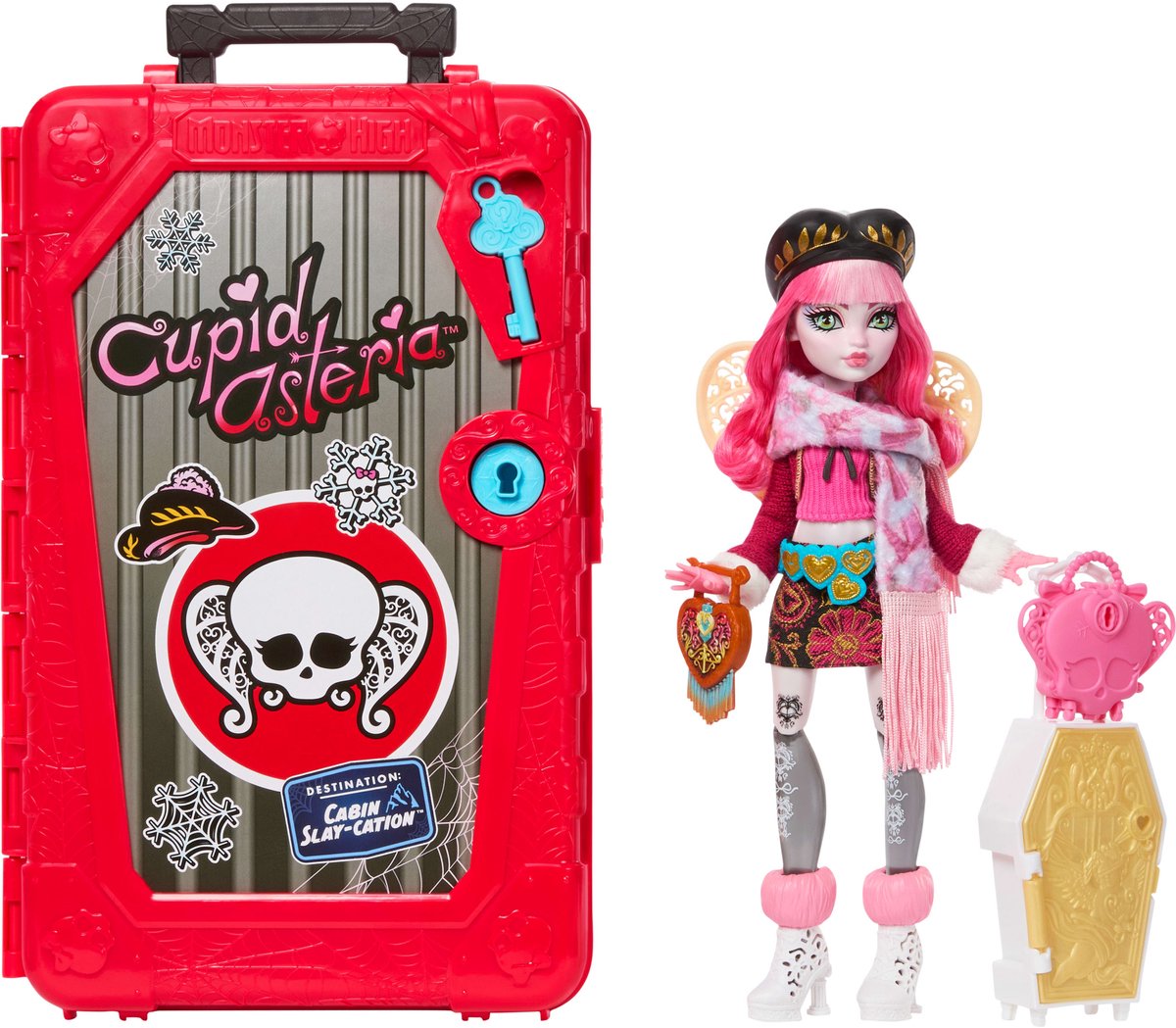 Monster high skulltimate secrets cabinevakantie speelset - cupid asteria pop en accessoires