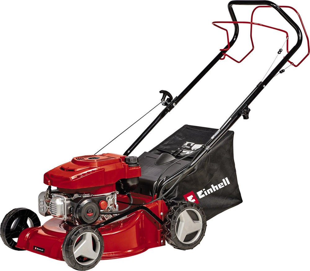 Einhell benzine grasmaaier gc-pm 40 2 s - 132 cm³ - 2 kw - 4-takt - maaibreedte: 40 cm - aanbevolen gazonoppervlakte: tot 1000 m² - 45 l opvangbak - maaihoogte: 25-75 mm