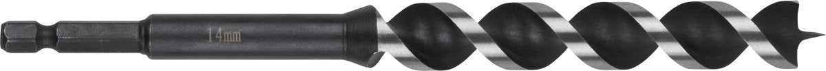 Wolfcraft - 14mm slangenboor voor houtbalken - 165mm - zeskantschacht houtboor - hex - 7135000