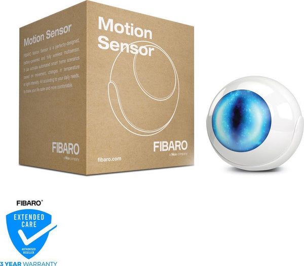 Fibaro motion sensor - 4-in-1 multi-sensor - incl. batterij - werkt met home centers, homey en andere z-wave controllers