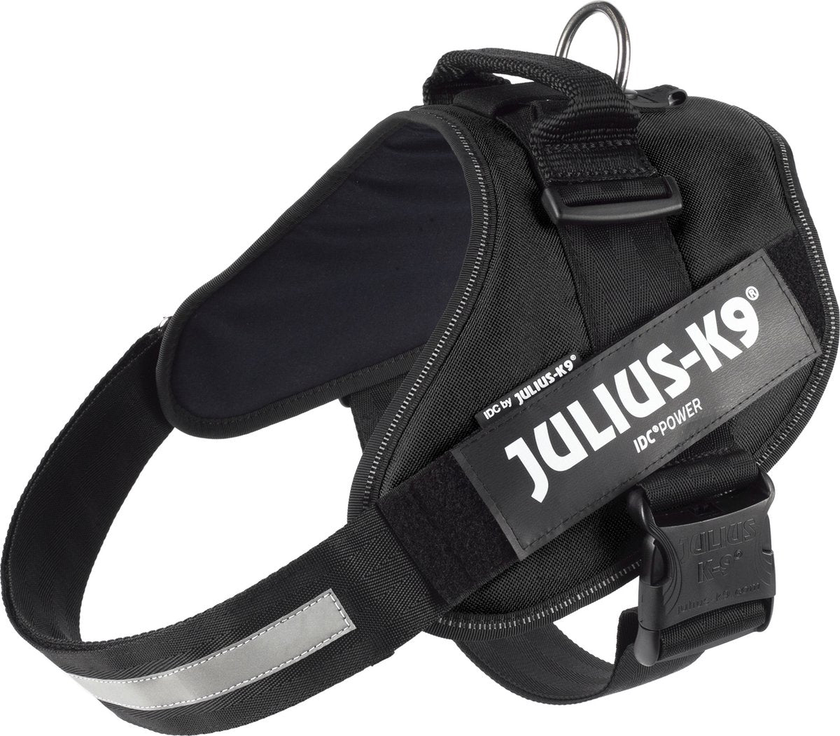 Julius k9 Idc powerharnastuig voor labels zwart