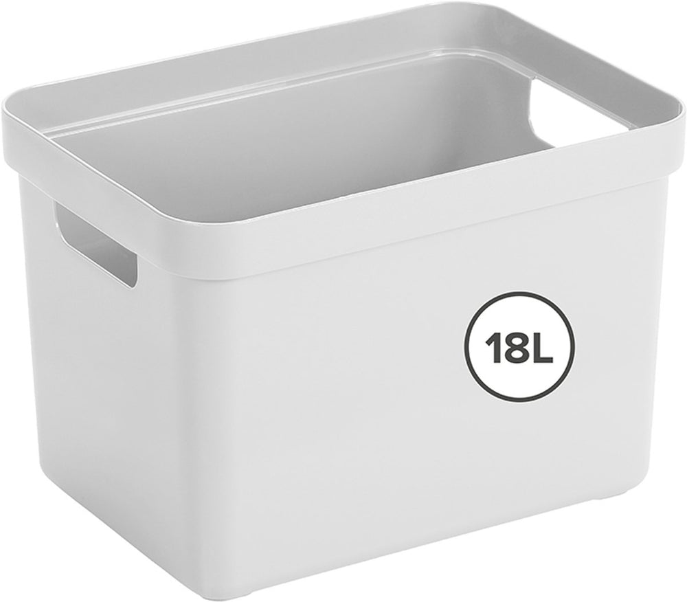 Sunware sigma home opbergbox 18l - 35x24.6x24.3 cm - wit