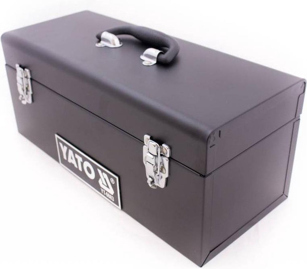 Yato gereedschapskist - met uitneembaar vak - 42.8 x 18 x 18 cm - afsluitbaar - gewicht: 3 kg - zwart