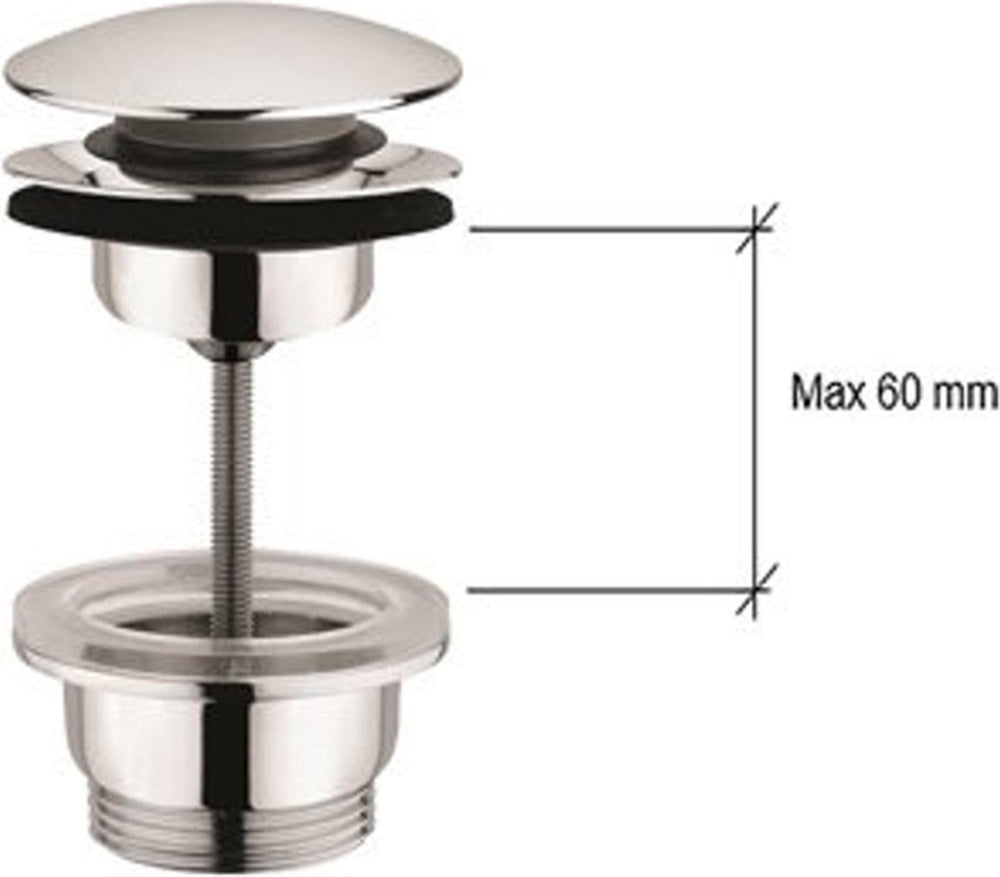 Plieger roma afvoerplug - 2 in 1 design - 1 1 4 - inox