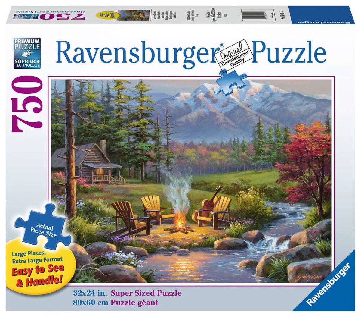 Ravensburger legpuzzel xxl stukjes - by the fireplace - 750 stukjes.