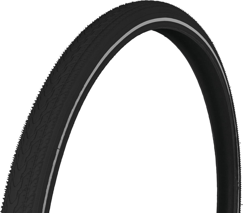 Dresco buitenband traveller - bandenmaat 28x1.75– etrto maat 47-622 – anti-lek band met anti puncture system (aps) – met 3mm brekerlaag - veilige reflectie - lage rolweerstand – zeer hoge lekbestendigheid - optimale grip – zwart