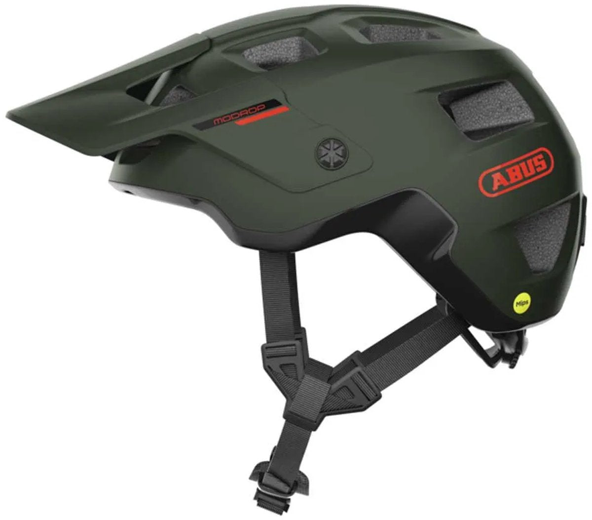 Abus fietshelm modrop mips pine green s - 51-55 cm - groen - geschikt voor gebruik op mountainbikes - 340 g s