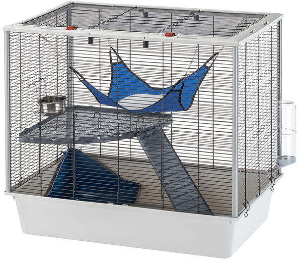 Ferplast comfortabele kooi voor fretten en ratten - meerdere niveaus en met accessoires - 78 x 48 x h 70 cm one size