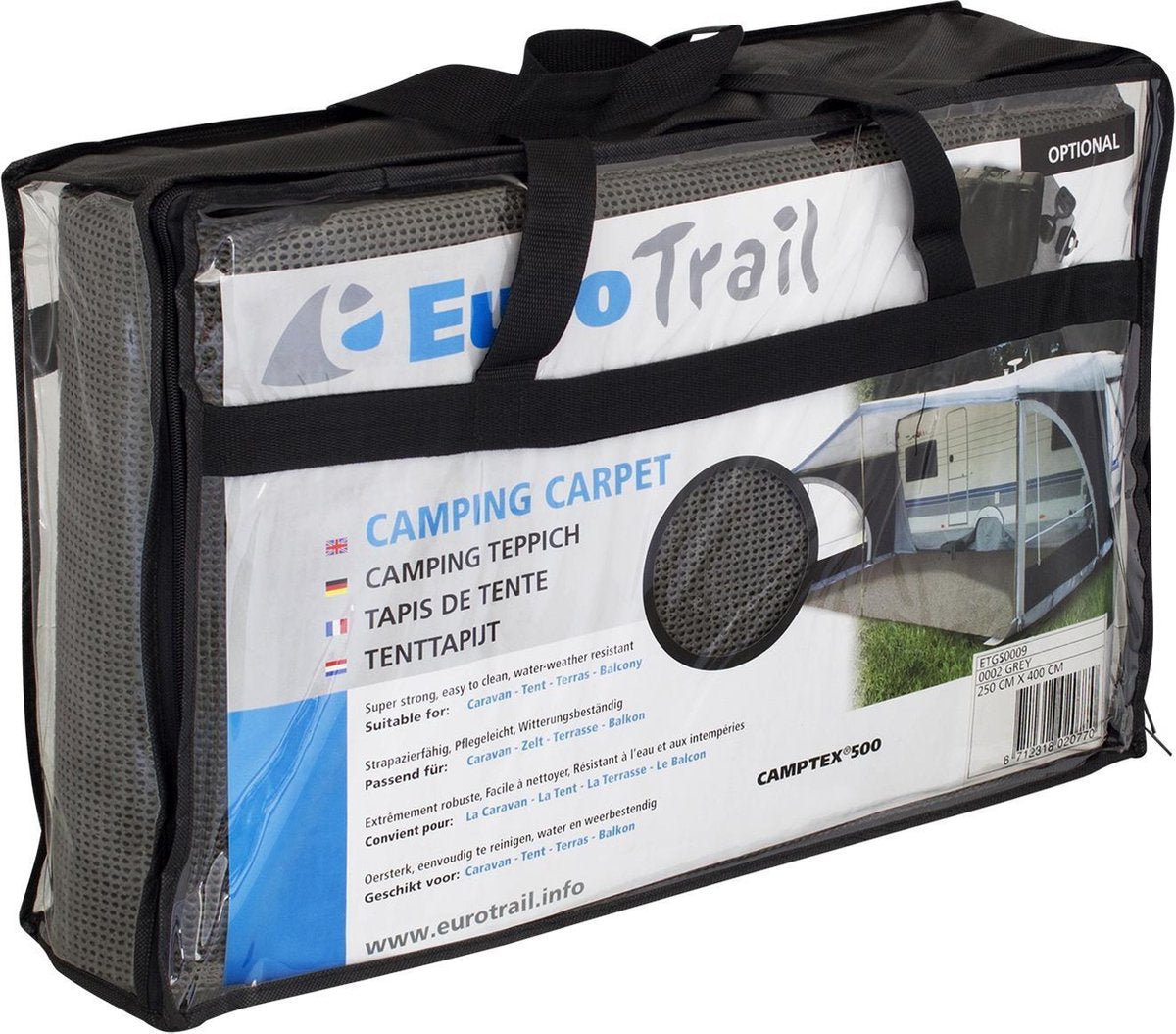 Eurotrail camptex tenttapijt - 300*500cm - antraciet