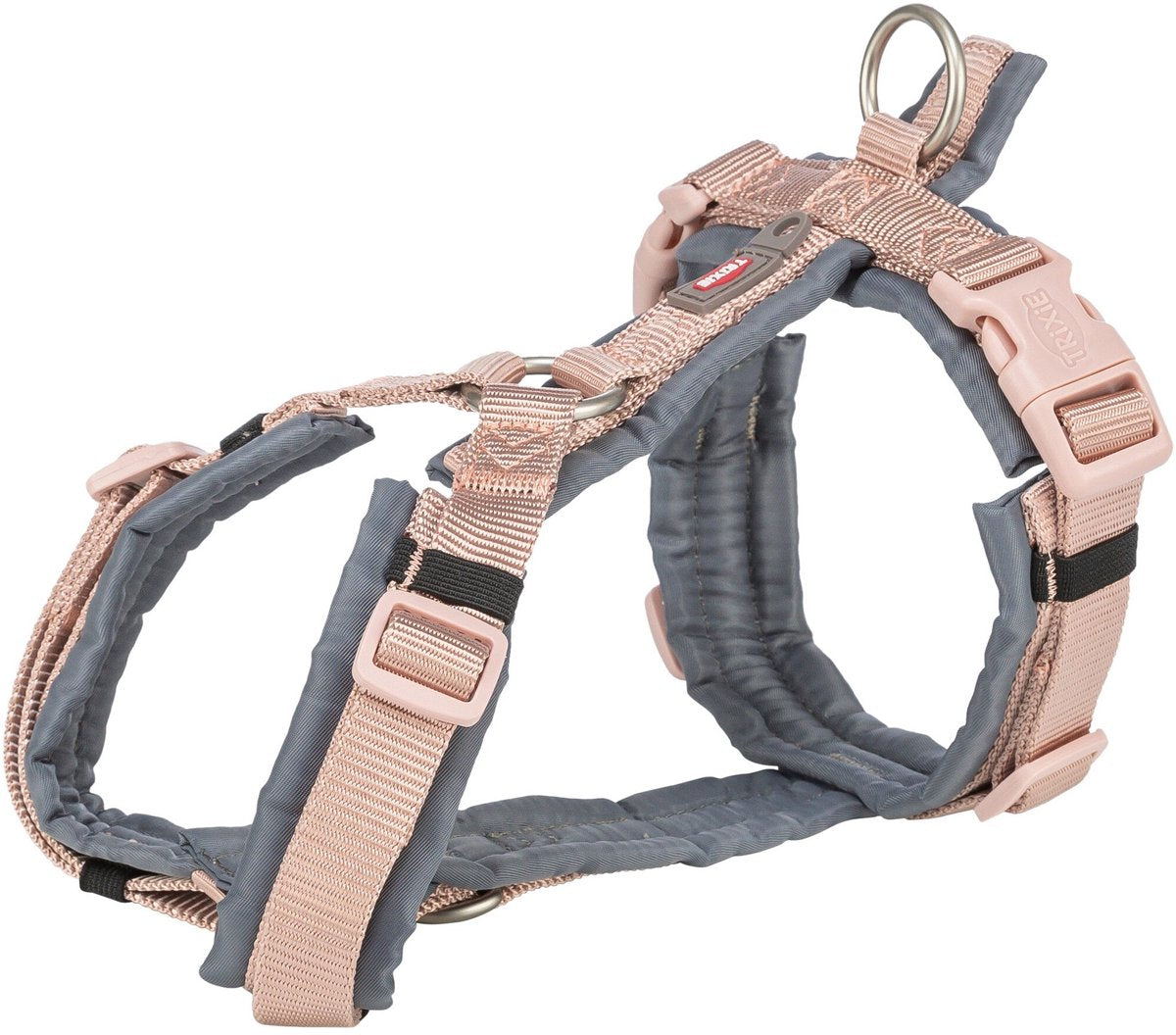 Trixie hondentuig premium trekking blush roze grafiek grijs