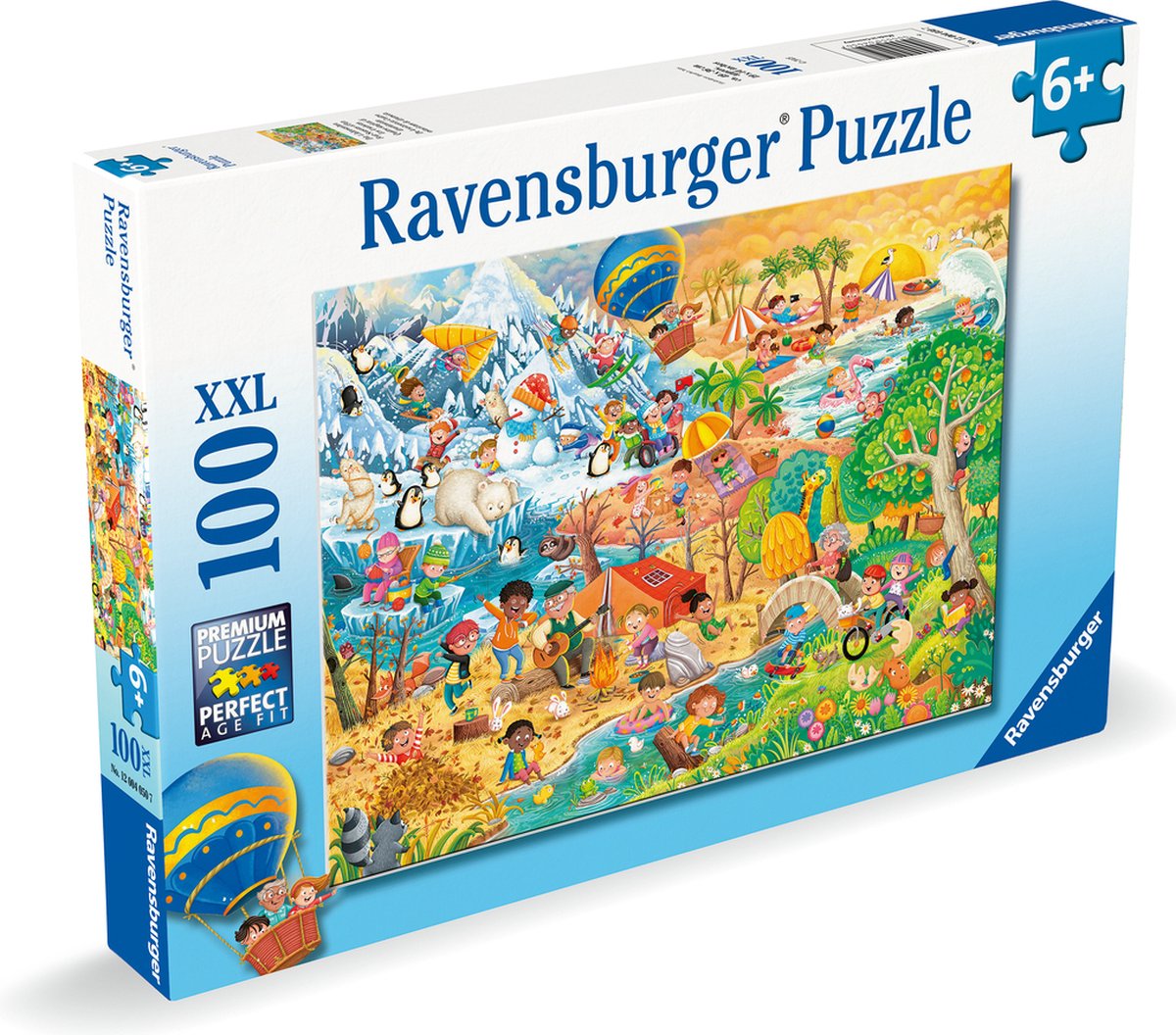 Ravensburger puzzel - vier seizoenen van plezier (4 seasons of fun) - 100 xxl stukjes