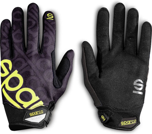 Sparco heren driving gloves meca iii werkhandschoenen - zwart geel - maat xl