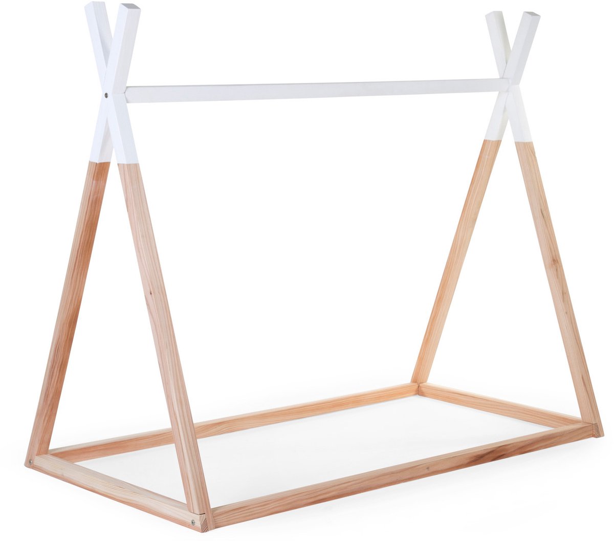 Childhome tipi bed – 70x140 cm – hout – naturel wit – kinderbed in tentstijl – massief hout
