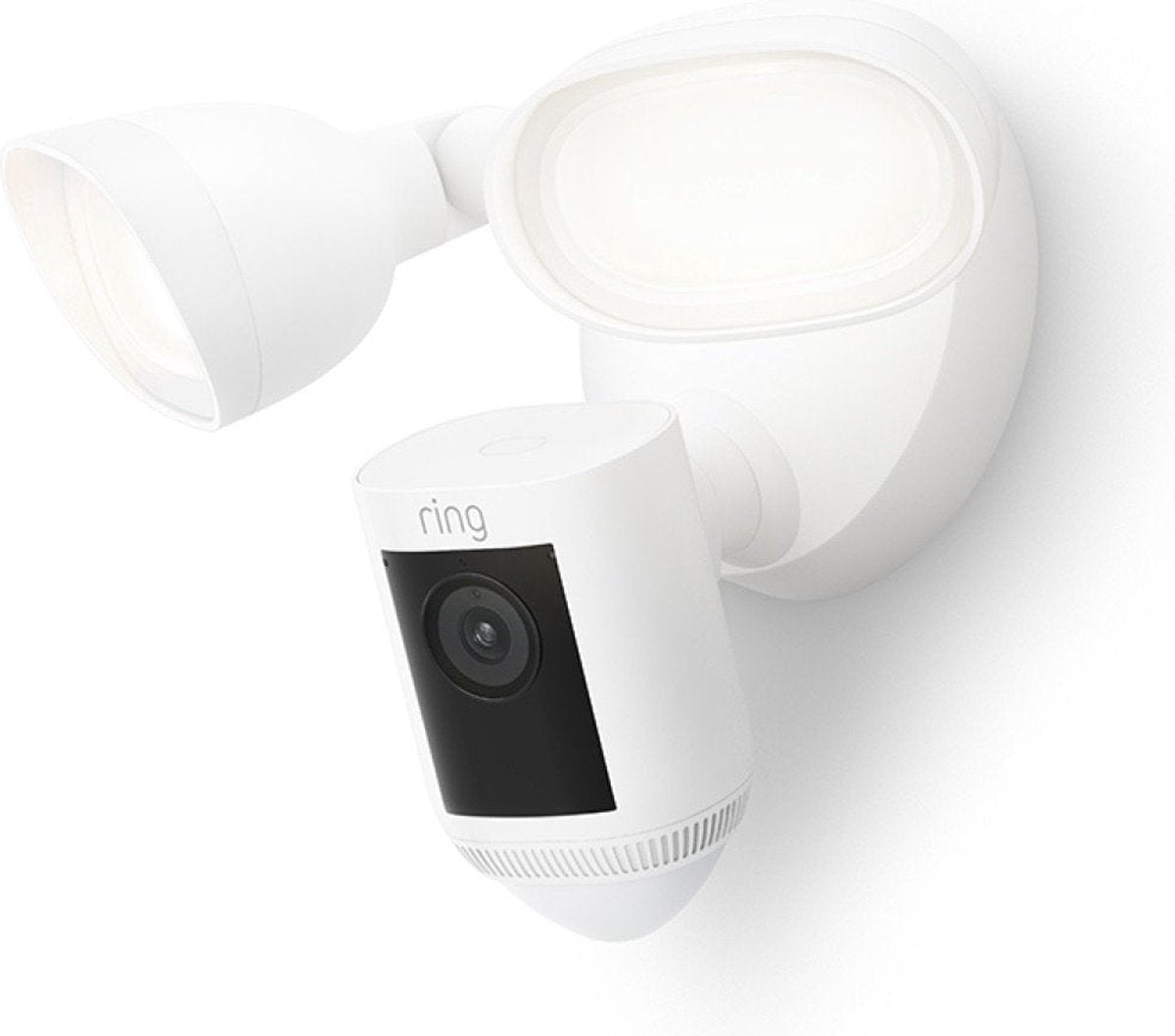 Ring floodlight cam wired pro - ip-beveiligingscamera - buiten - met schijnwerpers - wit