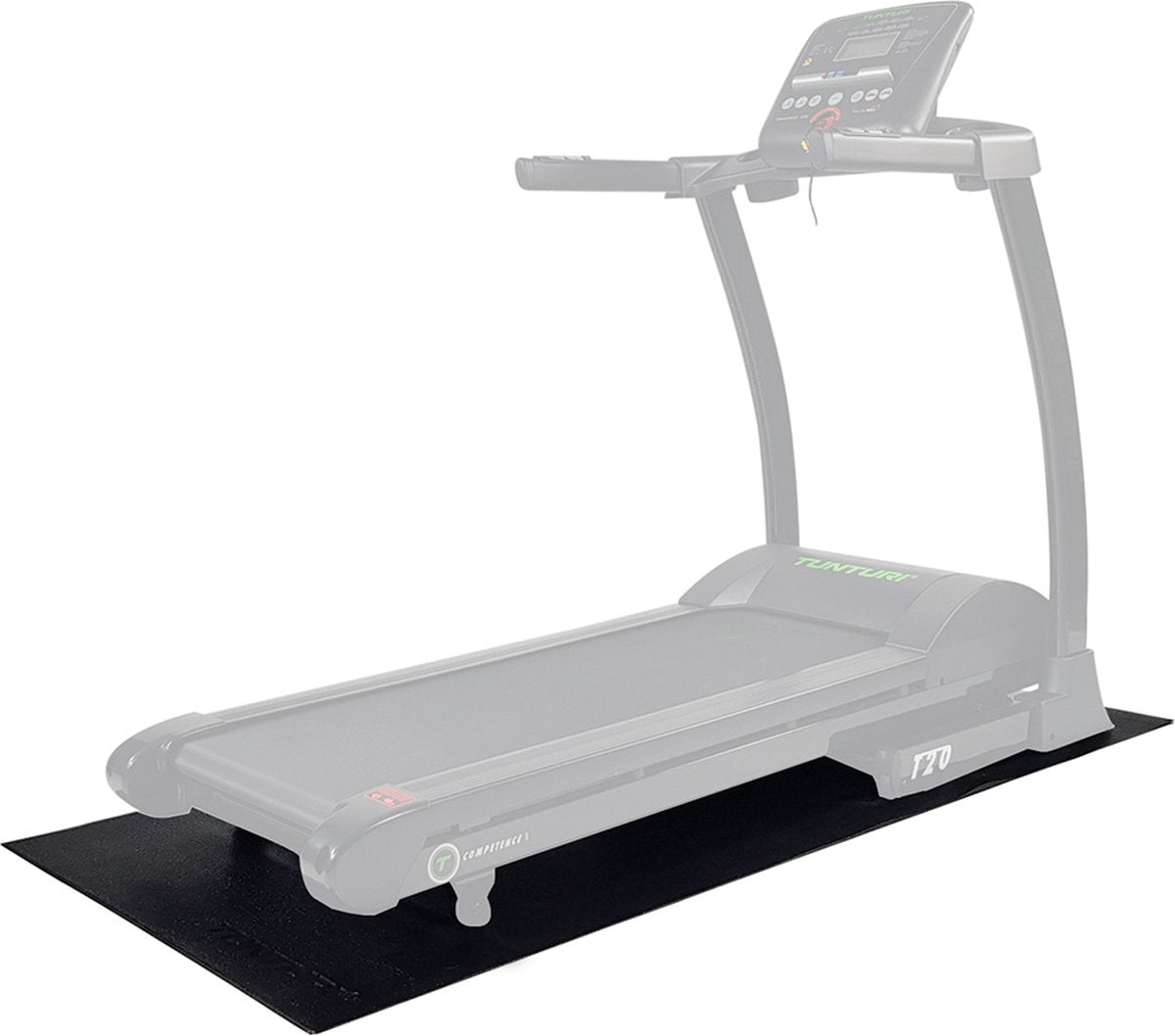 Tunturi hardloopband mat - vloerbeschermer - beschermmat - 200 x 95 x 0,5 cm - zwart
