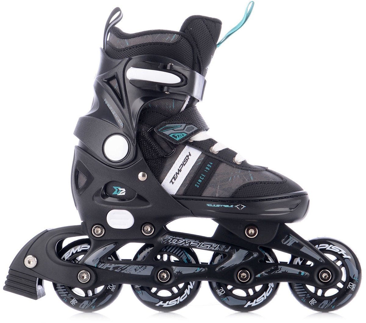 Tempish dasty 2 skeelers - inline skates - verstelbaar - zwart - maat 37-40