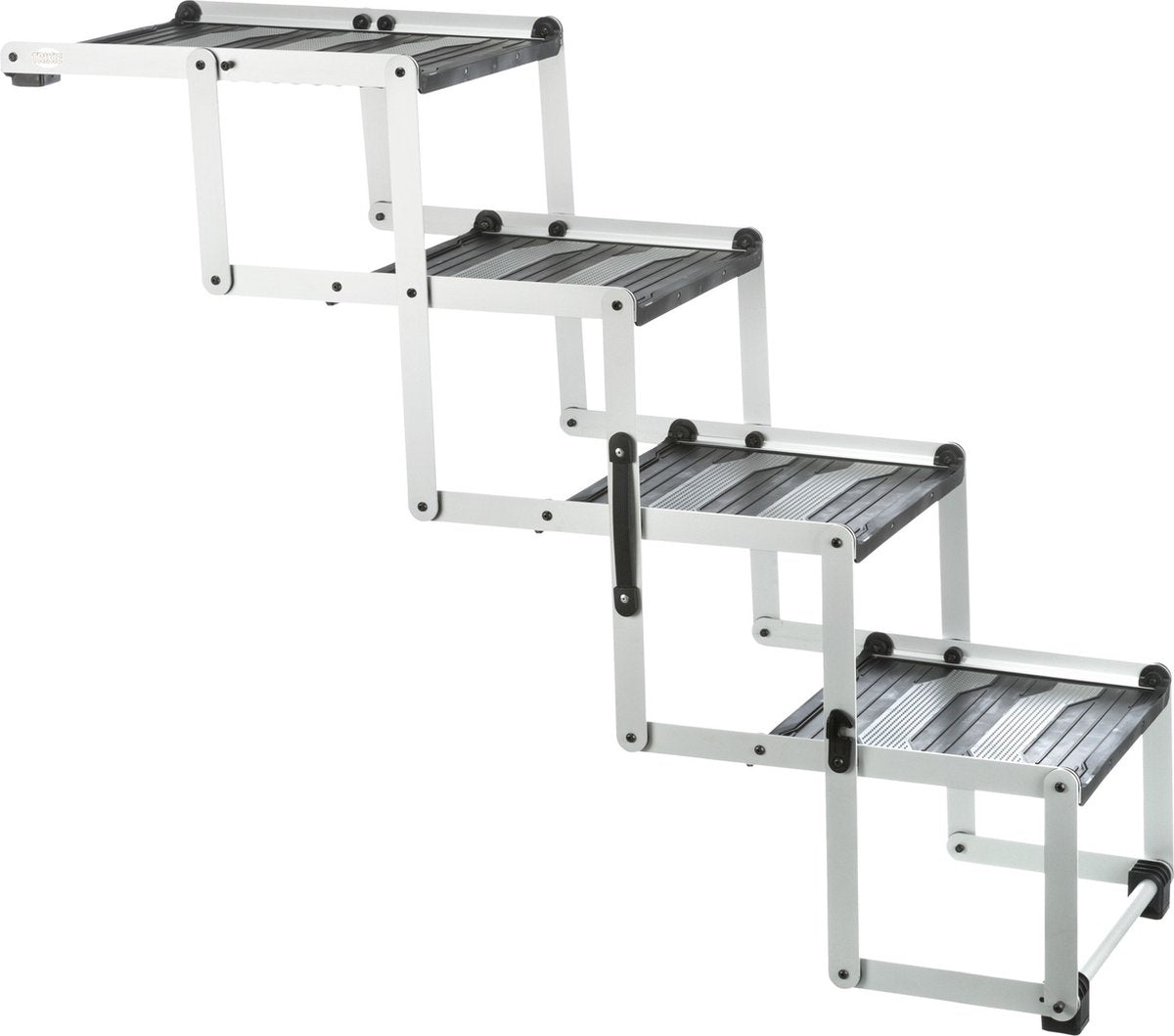 Trixie vouwtrap aluminium - 4-delig, slipvast, tot 75 kg - 160x37x70 cm