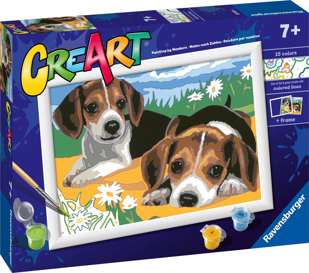 Ravensburger creëert een aantal beagle-puppy's