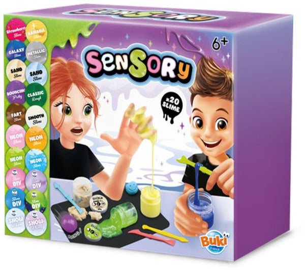 Buki france buki - eperimenteren met slime - sensorische experimeneten - spelen en experimenteren met 20 soorten slime