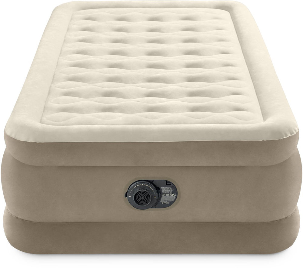 Intex twin ultra plush luchtbed met ingebouwde pomp - 191x99x46 cm