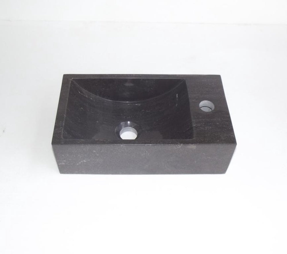 Plieger stone fontein met kraangat rechts 40x22cm antraciet