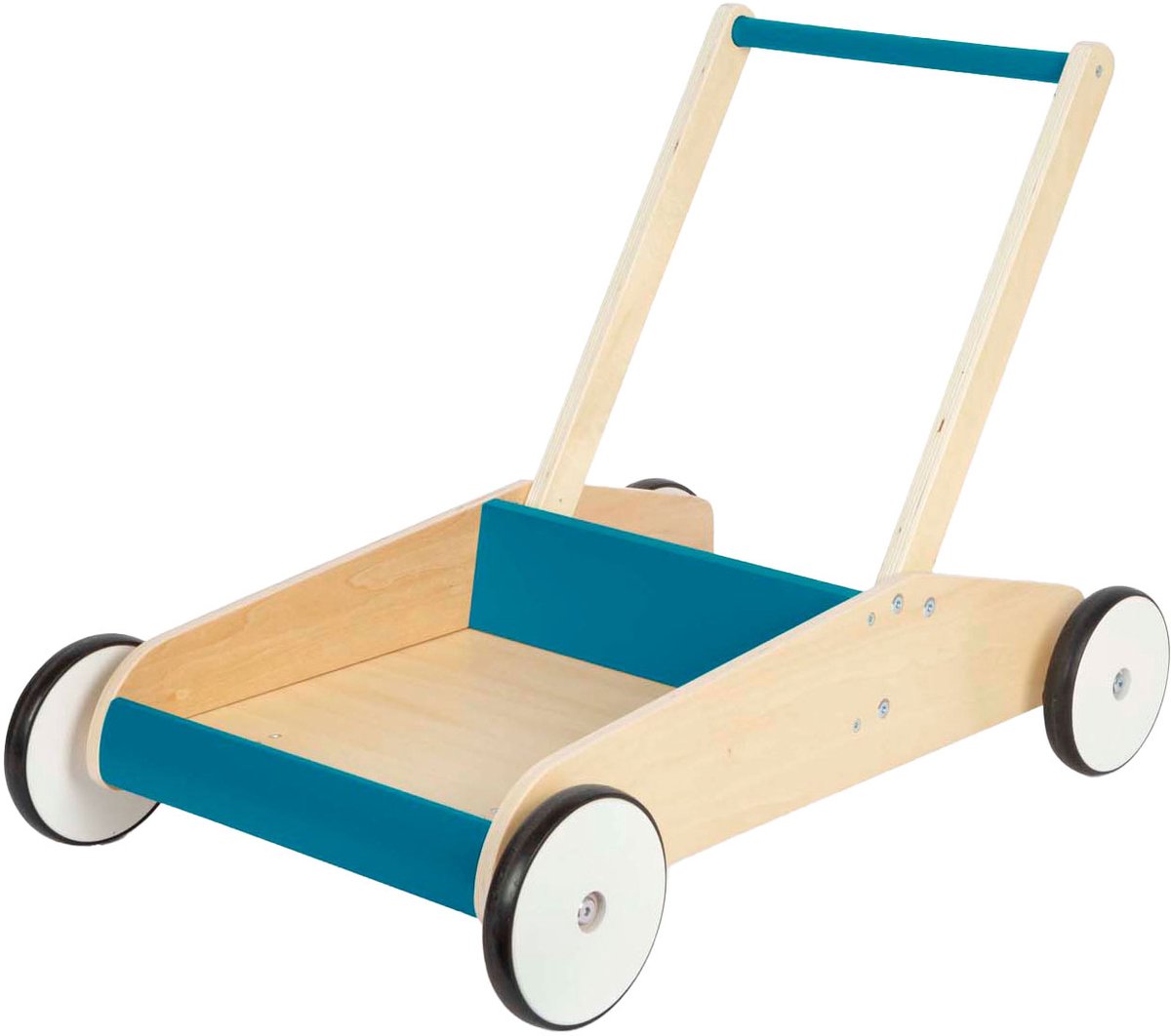Small foot - houten loopwagen benzine blauw