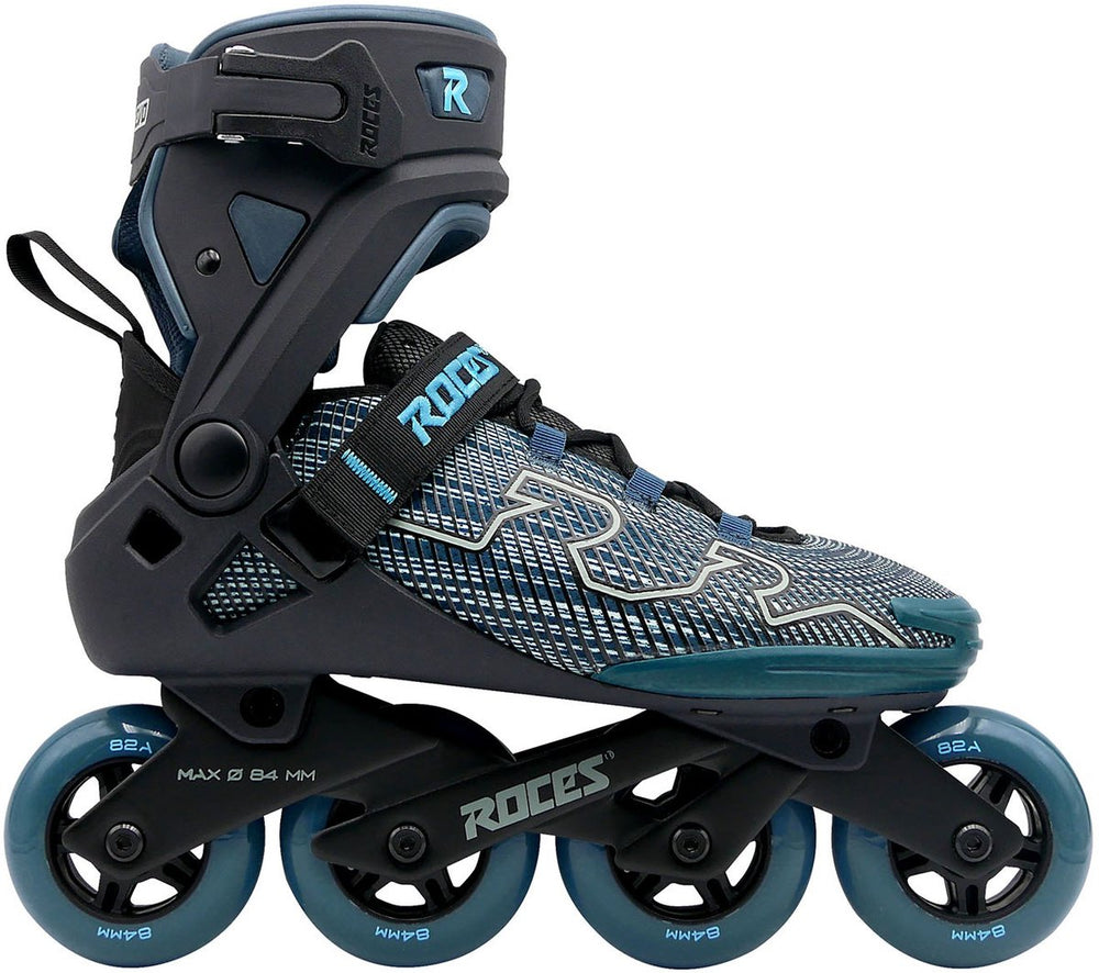Roces r-evo 84 skeelers – 84mm – softboot – extra comfort stabiliteit – heel lock easy entry – abec-7 – fitness inline skates – heren dames – zwart groen – maat 39