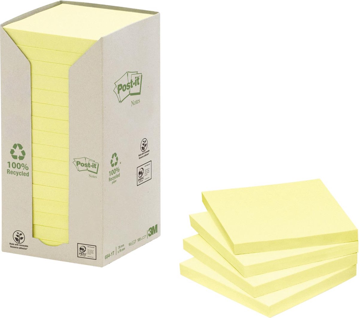 Post-it sticky notes zelfklevend geel
