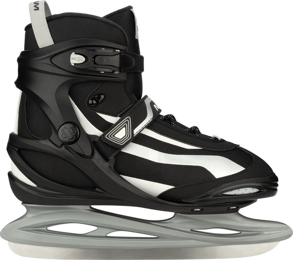 Nijdam ijshockeyschaats - power play - semi-softboot - maat 45 - zwart