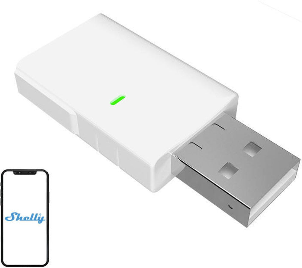 Shelly blu gateway bluetooth wi-fi gateway (usb-a)