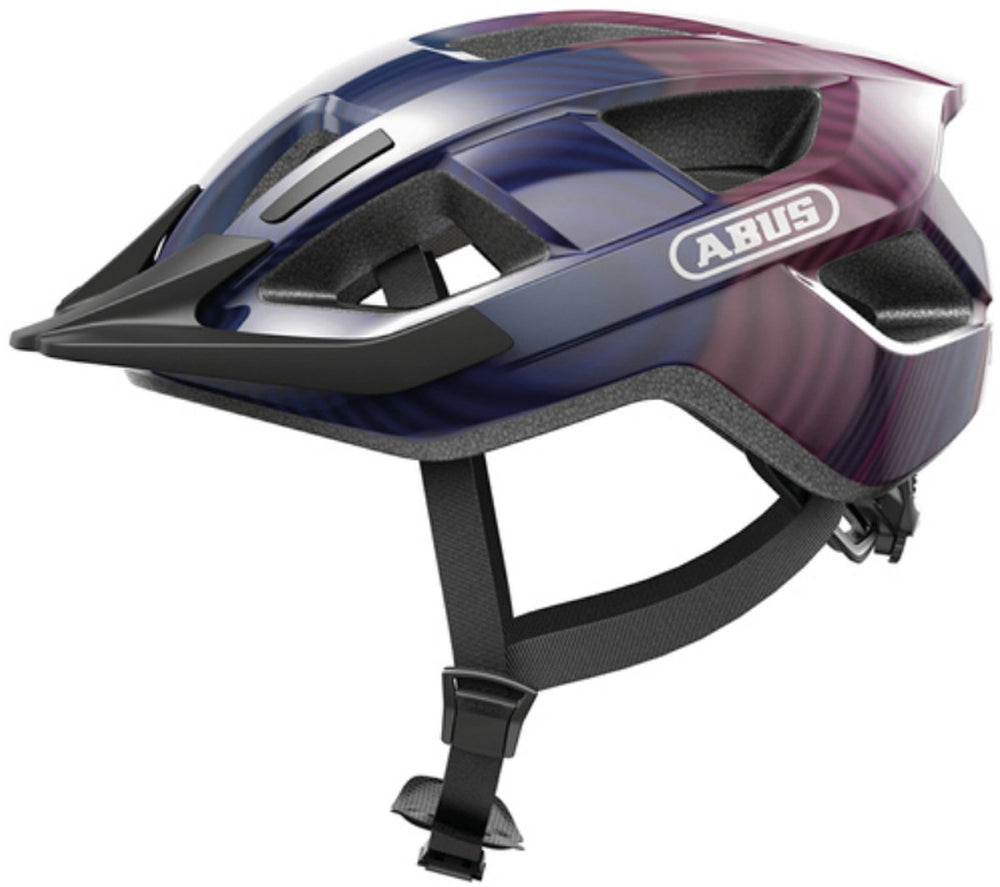 Abus helm aduro 3.0 led paarse golven m 52-58cm