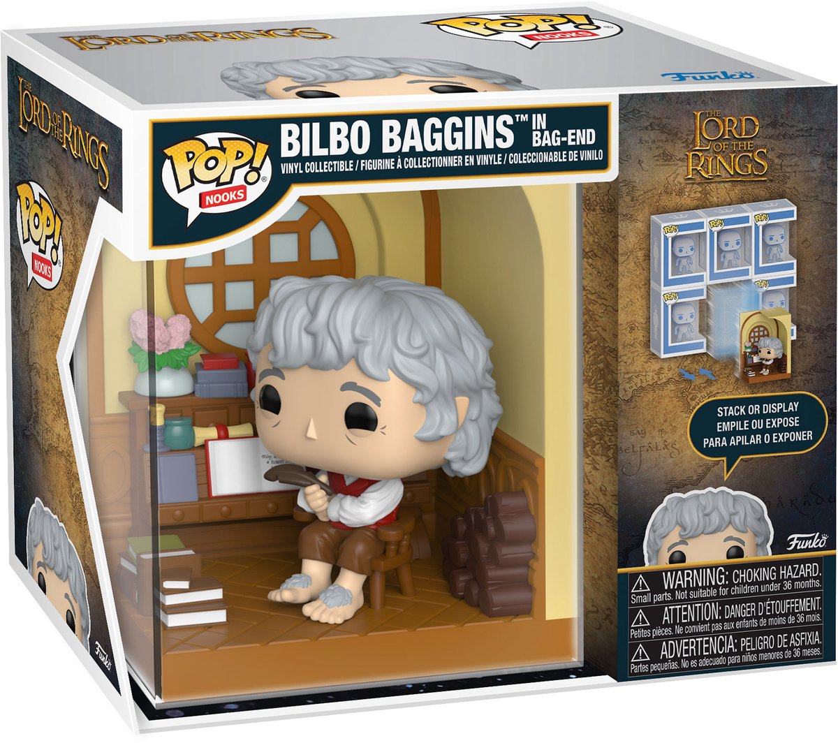 The lord of the rings bilbo baggins in bag end (pop! nooks) vinylfiguur unisex funko pop! - neutraal - standard