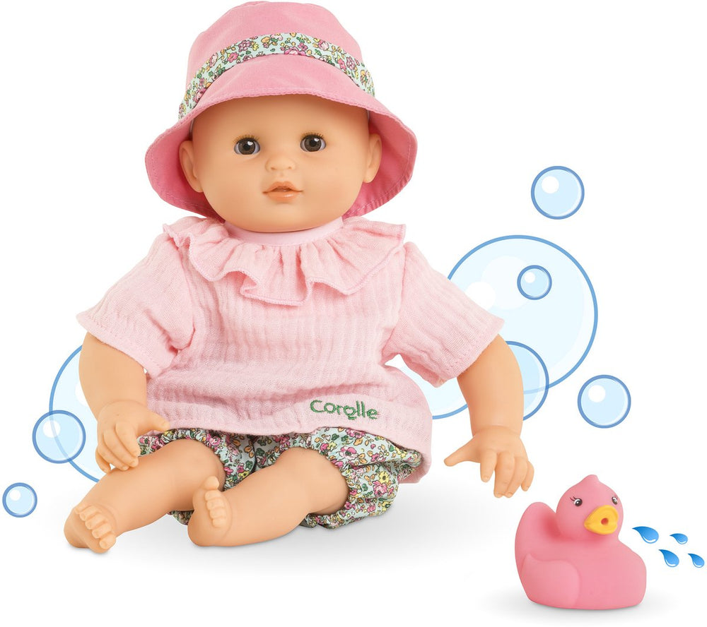 Corolle badpop coralie met badeend - bloeier, 30cm