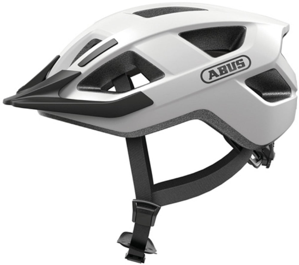 Abus fietshelm aduro 3.0 led polar white l - 58-62 cm - wit - geschikt voor gebruik op elektrische fietsen - stadsfietsen - 335 g
