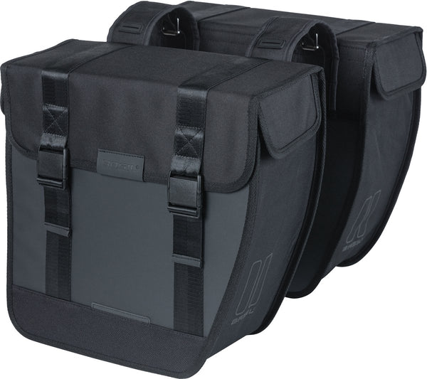 Basil Tour dubbele fietstas 35L zwart