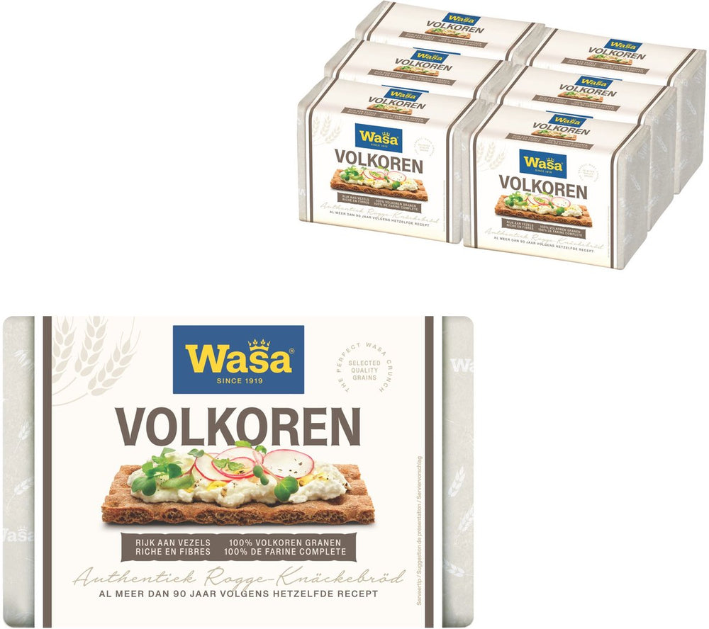 Wasa volkoren knäckebröd - 6 x 260g
