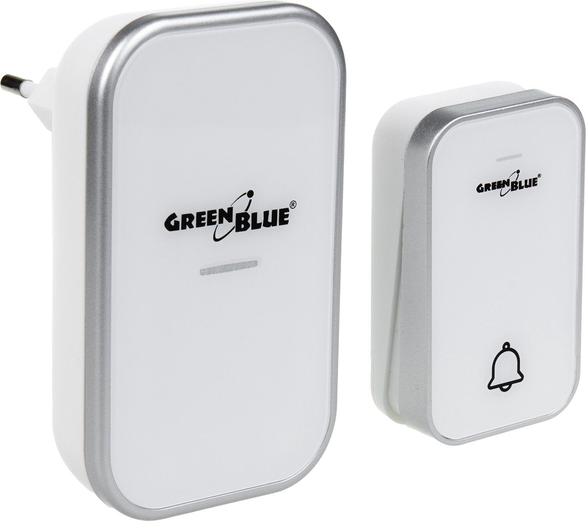 Greenblue - deurbel - kinetische batterijloze draadloze - 38 melodieën - bereik tot 200m, ip44 - wit